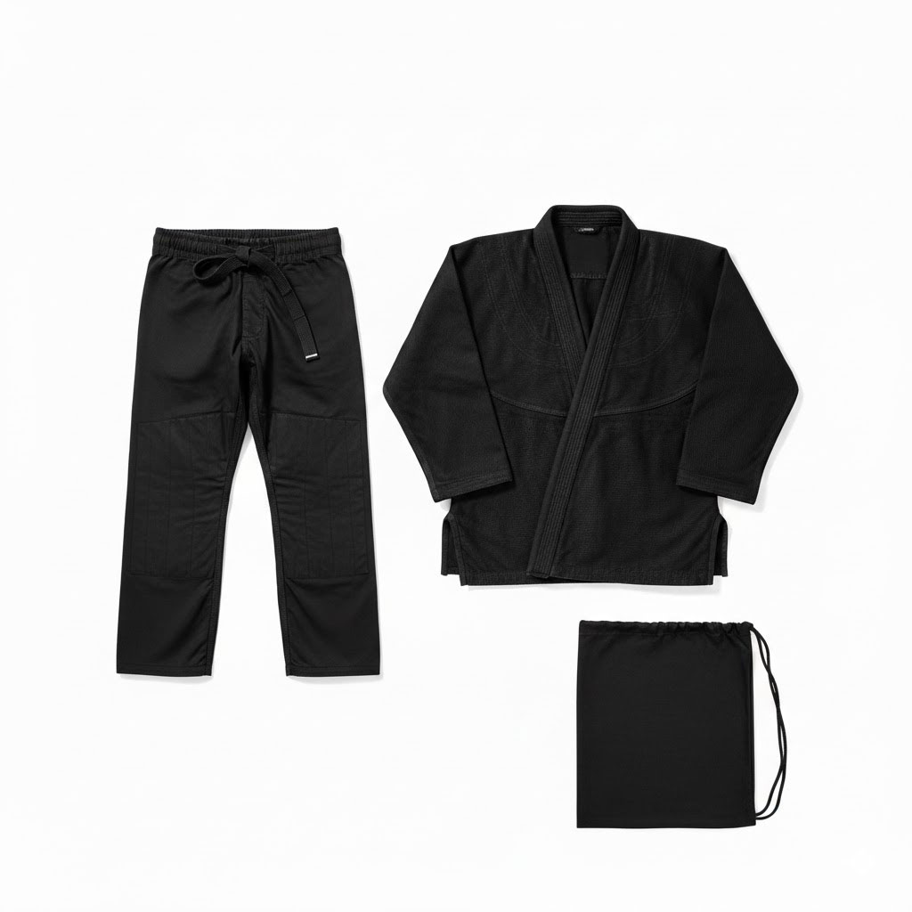 The Stunner | Stealth Black BJJ Gi with Carry Bag